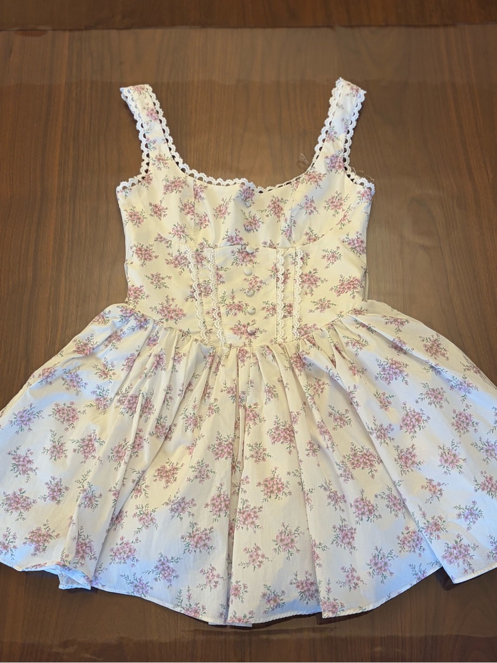 Windsor Pink Floral Fit & Flare Dress, size small